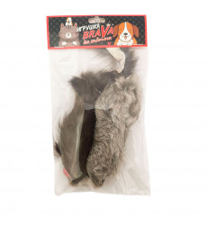 Игрушка Для Кошек Brava (Брава) Мышь Серая 13,5см 2шт Натуральный Мех Кролика 5106
