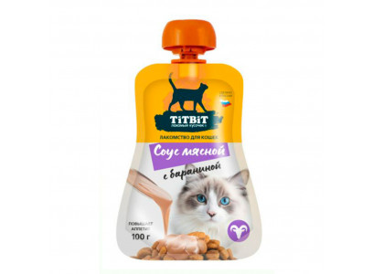 Лакомство TiTbiT (Титбит) Соус Мясной с Бараниной Для Кошек 100г 314026 