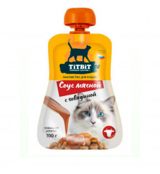 Лакомство TiTBiT (Титбит) Соус Мясной с Говядиной Для Кошек 100г 314378