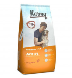 Сухой Корм Karmy (Карми) Active Medium Maxi Для Активных Собак Средних и Крупных Пород Индейка Н 14кг