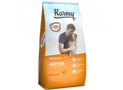 Сухой Корм Karmy (Карми) Active Medium Maxi Для Активных Собак Средних и Крупных Пород Индейка Н 14кг