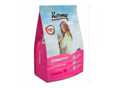 Сухой Корм  Karmy (Карми) Sensetiveм Для Кошек с Чувствительным Пищеварением Индейка Н 10кг 