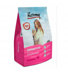 Сухой Корм  Karmy (Карми) Sensetiveм Для Кошек с Чувствительным Пищеварением Индейка Н 10кг 