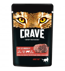 Влажный Корм Crave (Крэйв) Для Кошек Говядина в Желе 70г