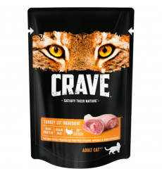 Влажный Корм Crave (Крэйв) Для Кошек Индейка в Желе 70г