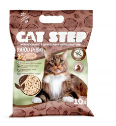 Наполнитель Для Кошек Cat Step (Кэт Стэп) Wood Pellets Растительный Комкующийся 10л 20323012