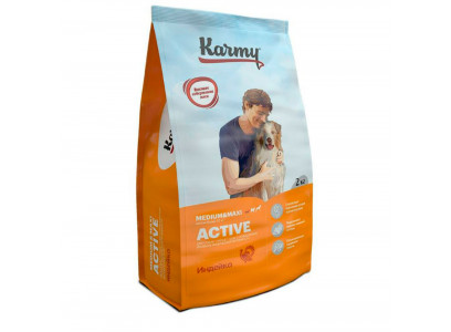 Сухой Корм Karmy (Карми) Active Medium Maxi Для Активных Собак Средних и Крупных Пород Индейка 2кг Н 