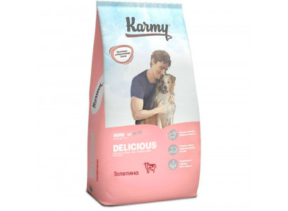 Сухой Корм Karmy (Карми) Delicious Mini Для Привередливых к Корму Собак Мелких Пород Телятина 10кг Н 