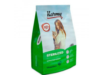 Сухой Корм Karmy (Карми) Sterilized Для Кошек Индейка Н 400г 