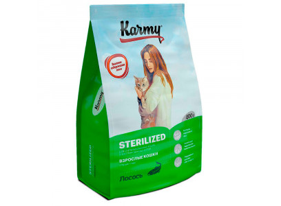 Сухой Корм Для Кошек Karmy (Карми) Sterilized Лосось Н 400г 