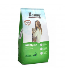 Сухой Корм Karmy (Карми) Sterilized Для Стерилизованных Кошек Лосось 10кг