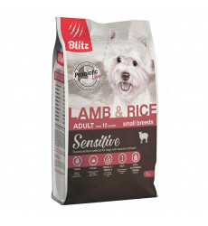 Сухой Корм Blitz (Блиц) Sensitive Для Собак Мелких Пород с Чувствительным Пищеварением Ягненок 7кг 70977