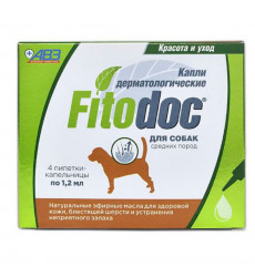 FITODOC (Фитодок) Капли Дерматологические Для Собак Средних Пород Упаковка 4 Пипетки Ав1417(Чв)