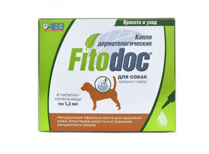 FITODOC (Фитодок) Капли Дерматологические Для Собак Средних Пород Упаковка 4 Пипетки Ав1417(Чв) 