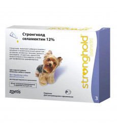 Капли На Холку Стронгхолд От Блох Для Собак 0,25мл 30мг 2,5-5кг Упаковка 3 Пипетки(Чв)