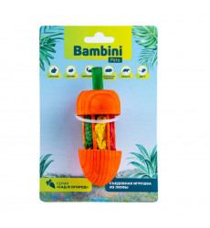 Игрушка Bambini Pets Для Грызунов Морковка Из Дерева С Люфой (36001)