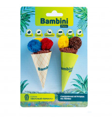 Игрушка Bambini Pets )Бомбини ПЕтс) Для Грызунов Мороженое Рожок Из Люфы Количество 2 Шт (36001)