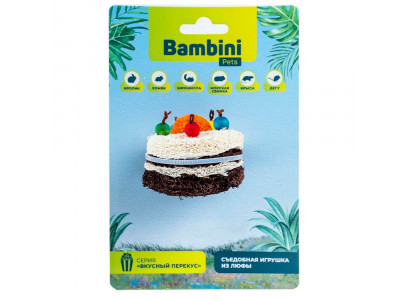Игрушка Bambini Pets (Петс) Для Грызунов Тортик Из Люфы (36001) 