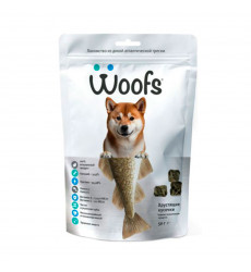 Лакомство Woofs (Вуфс) Для Собак Кожа Атлантической Трески Кусочки Сушеные 50г