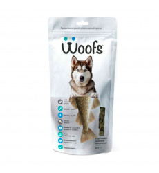 Лакомство Woofs (Вуфс) Для Собак Кожа Атлантической Трески Палочки Сушеные 50г