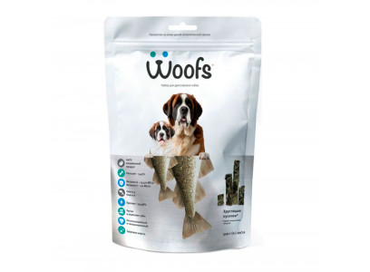 Лакомство Woofs (Вуфс) Для Собак Кожа Атлантической Трески Набор Для Дрессировки 500г 