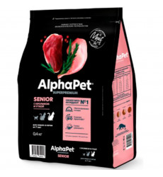 Сухой Корм Alphapet (Альфапет) Superpremium Для Кошек От 7 Лет Кролик и Утка 400г 55957