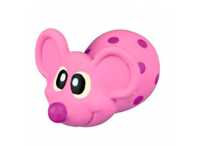 Игрушка №1 Мышка Мини Розовая с Пищалкой Латекс 8см Лс190