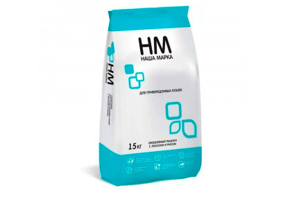 Сухой Корм Для Стерилизованных Кошек Наша Марка Лосось и Рис 15кг 