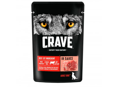 Влажный Корм Crave (Крэйв) Для Собак Говядина в Соусе 85г 