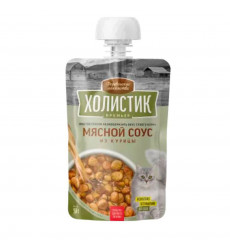 Деревенские Лакомства Холистик для Кошек Мясной Соус Из Курицы 90г Премьер 76051400