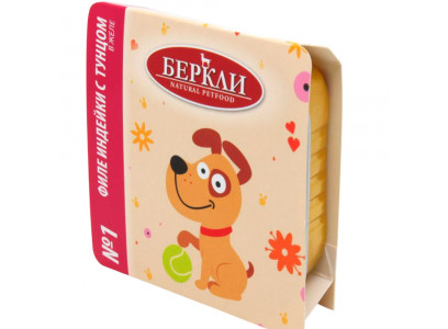 Консервы Беркли №1 Для Собак Филе Индейки и Тунец в Желе 100г  