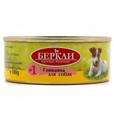 Корм Консервы Для Собак Беркли №1 Говядина Все Стадии Жизни 100г
