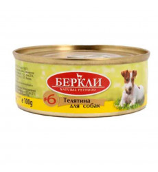 Консервы Беркли №6 Для Собак Телятина Все Стадии Жизни 100г