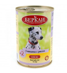 Консервы Беркли №2 Для Собак Говядина и Рис Все Стадии Жизни 400г