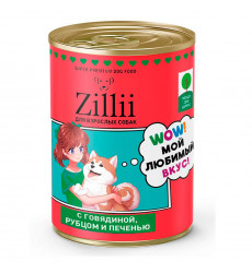 Консервы Zillii (Зиллии) Для Собак Говядина Рубец Печень 350г 5657504