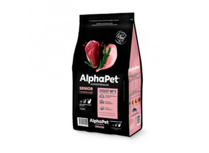 Сухой Корм Alphapet (Альфапет) Superpremium Для Кошек От 7 Лет Кролик и Утка 1,5кг 56022 