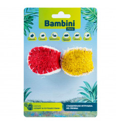 Игрушка Bambini Pets (Бамбини Петс) Для Грызунов Бейсбольные Мячи Из Люфы 2шт