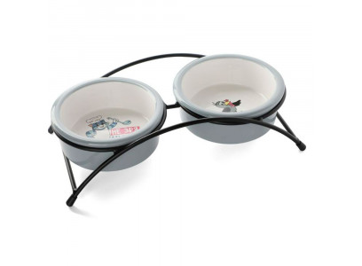 Миска Triol (Триол) Керамическая На Подставке Матроскин и Галчонок 2*0,25л Союзмультфильм 30231066 