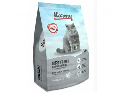 Сухой Корм Karmy (Карми) British Shorthair для Котят Породы Британская Короткошерстная, Индейка 1,5кг  