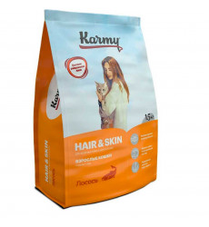 Сухой Корм Karmy (Карми) Hair & Skin Для Кошек Для Здоровья Кожи и Шерсти Лосось 1,5кг