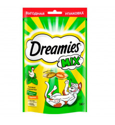Лакомство Для Кошек Dreamies (Дримис) Лакомые Подушечки Курица и Мята 140г