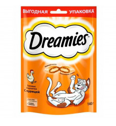 Лакомство Для Кошек Dreamies (Дримис) Лакомые Подушечки Курица 140г