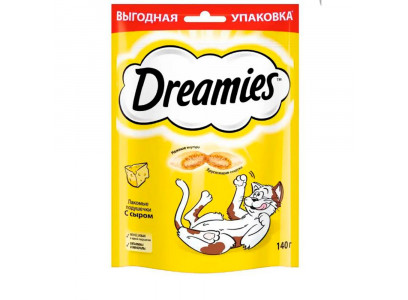 Лакомство Для Кошек Dreamies (Дримис)  Лакомые Подушечки Сыр 140г 