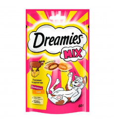 Лакомство для Кошек Dreamies (Дримис) Лакомые Подушечки Говядина и Сыр 60г
