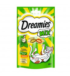 Лакомство Для Кошек Dreamies (Дримис) Лакомые Подушечки Курица и Мята 60г 