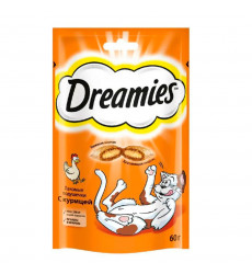 Лакомство Для Кошек Dreamies (Дримис) Лакомые Подушечки Курица 60г