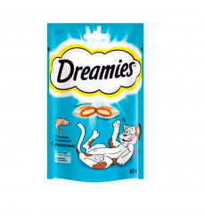 Лакомство Для Кошек Dreamies (Дримис) Лакомые Подушечки Лосось 60г