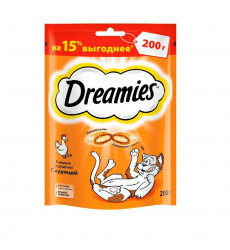 Лакомство Для Кошек Dreamies (Дримис) Лакомые Подушечки Курица 200г