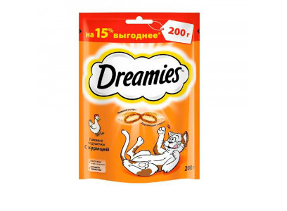 Лакомство Для Кошек Dreamies (Дримис) Лакомые Подушечки Курица 200г 