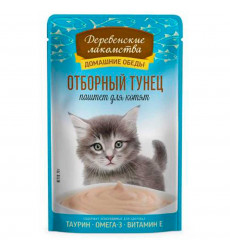 Консервы Деревенские Лакомства Для Котят Паштет Отборная Треска 70г 79219869